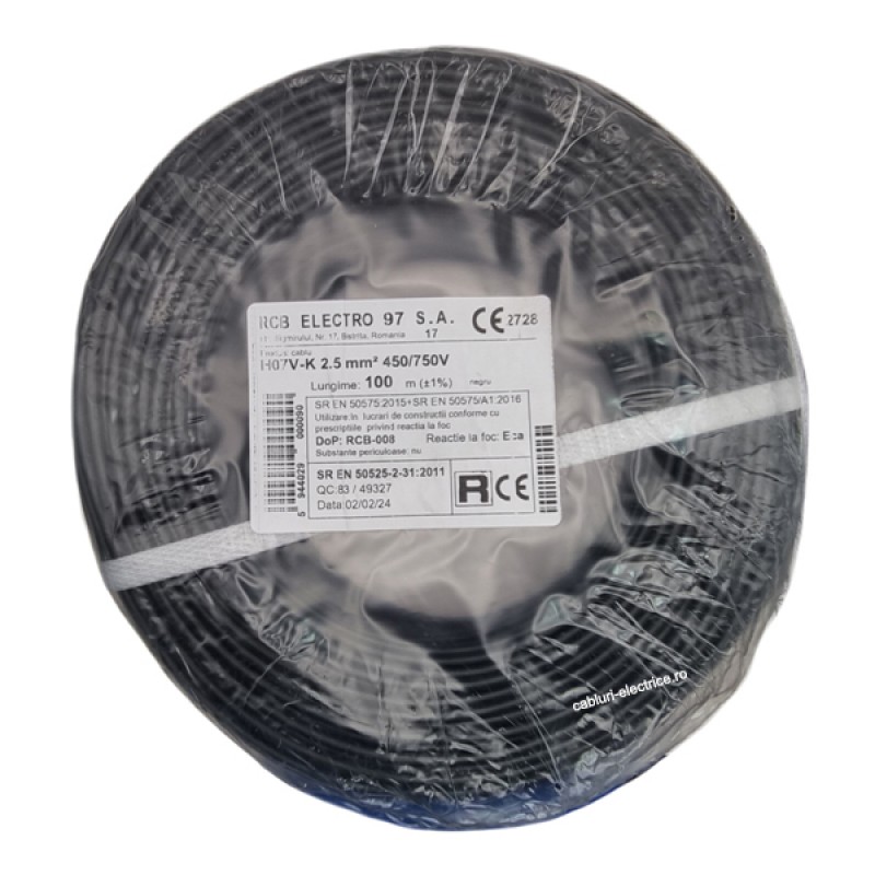 Conductor MYF 2.5 mmp negru
