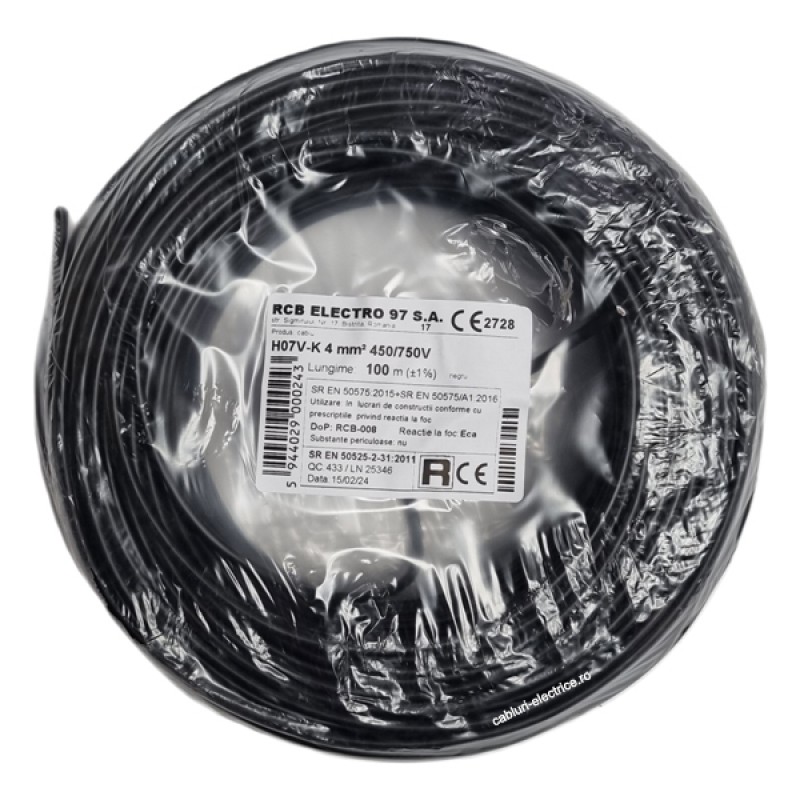 Conductor MYF 4 mmp negru