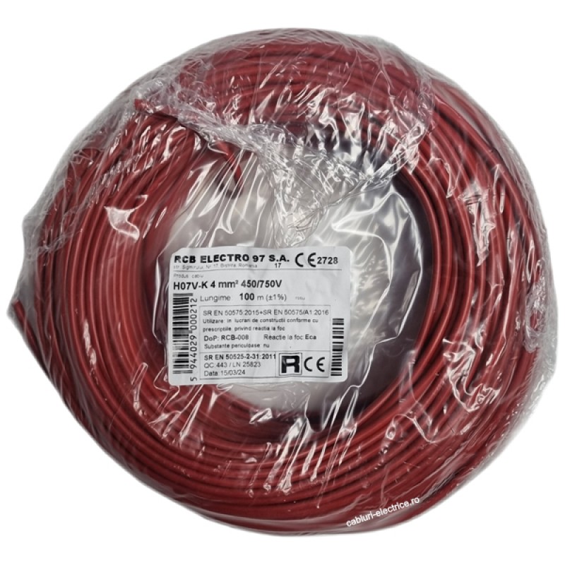 Conductor MYF 4 mmp rosu